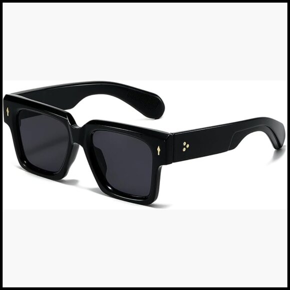 Square Frame Sunglasses with Acetate Frame UV400 Protection main image 6